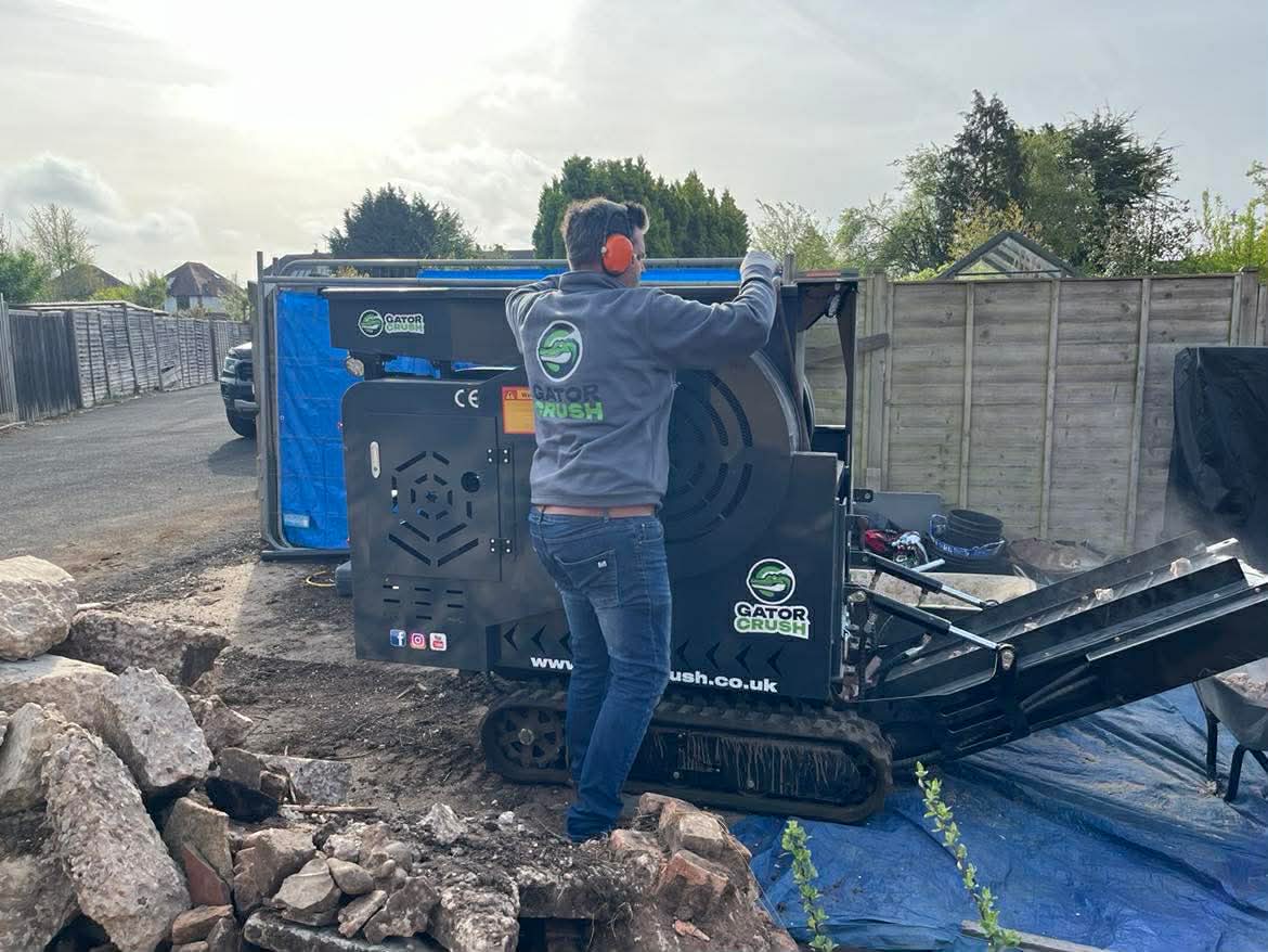 Gator Crush machine on site